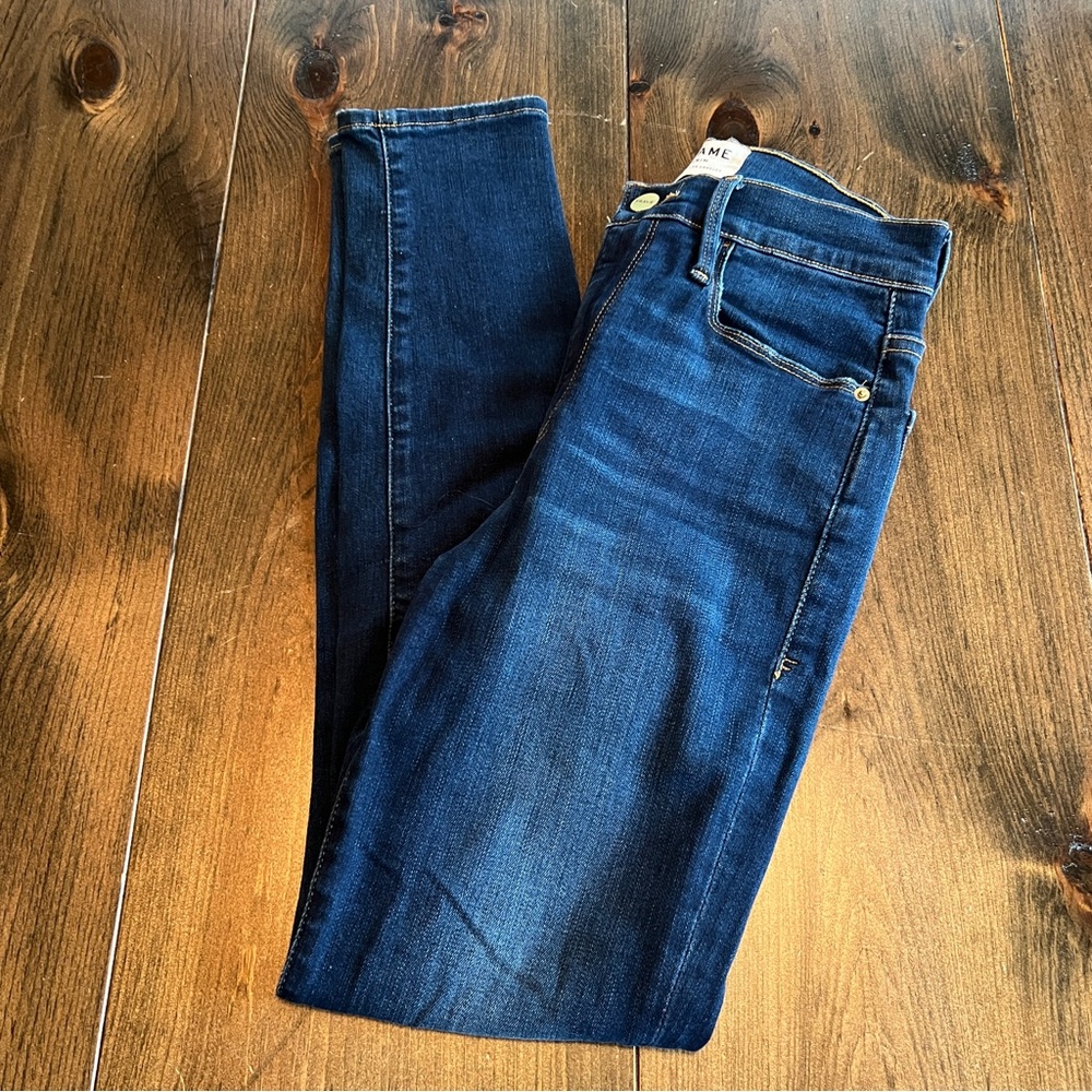 Frame Denim Ali High Rise Cigarette Dark Blue Women's Jeans
